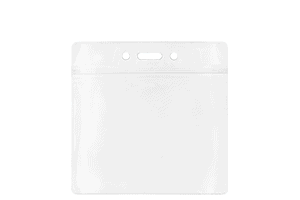 Clear Horizontal Badge Pouch With Sealed Zipper