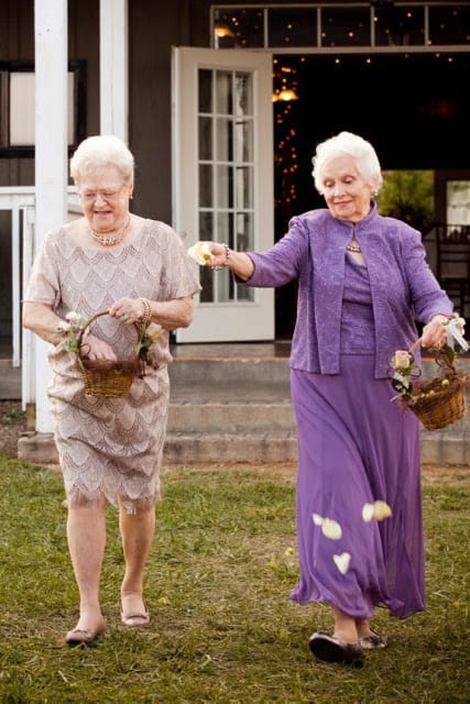 fun wedding idea - grandma flower girls