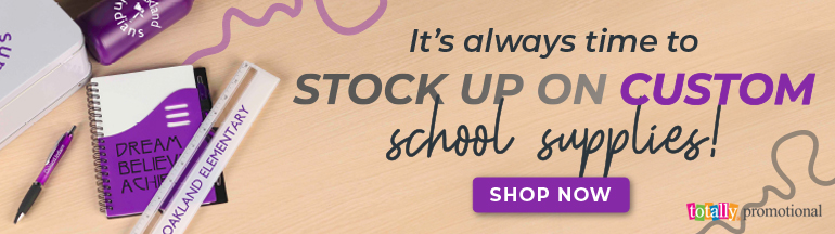 It's always time to stock up on custom school supplies