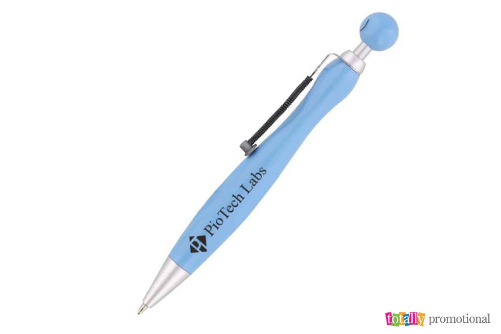 novelty pen customized with a a business logo