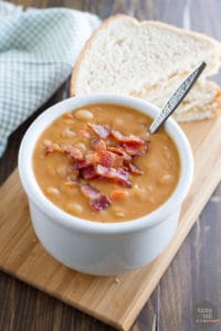 Fall Food bean and bacon soup