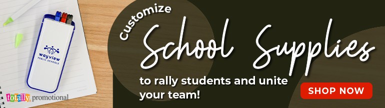 Customize school supplies to rally students and unite your team!