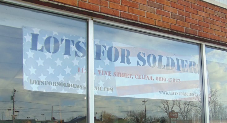 Lots for soldiers banner
