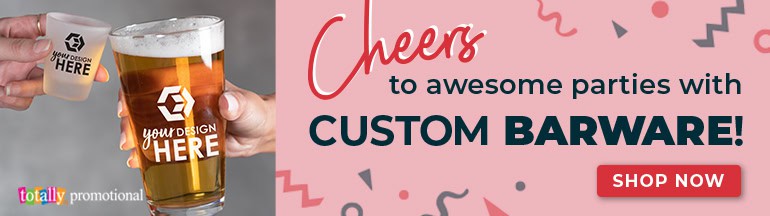 Cheers to awesome parties with custom barware