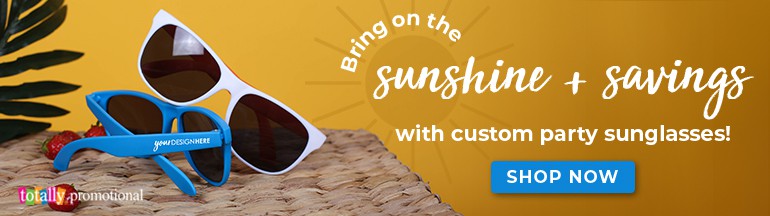 Bring on the sunshine and savings with custom party sunglasses!