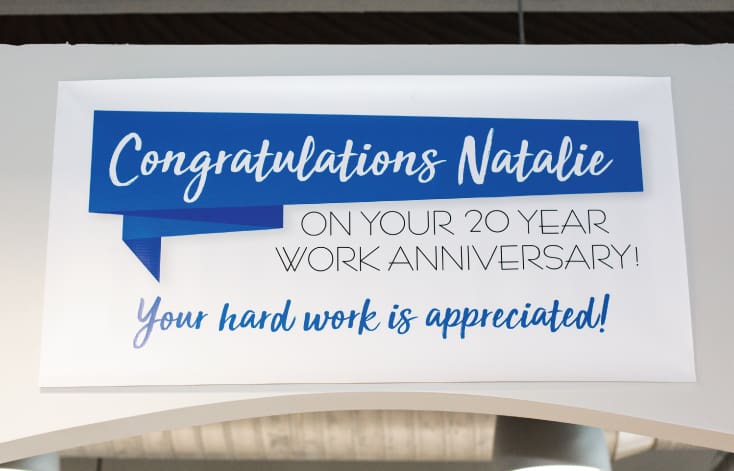Congratulations Natalie Banner - Work Anniversary