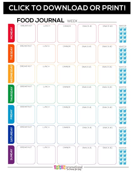 printable food journal pdf