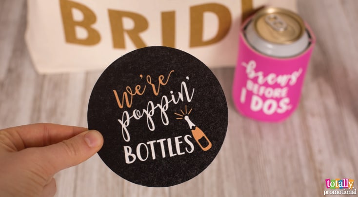 personalized bachelorette party coasters