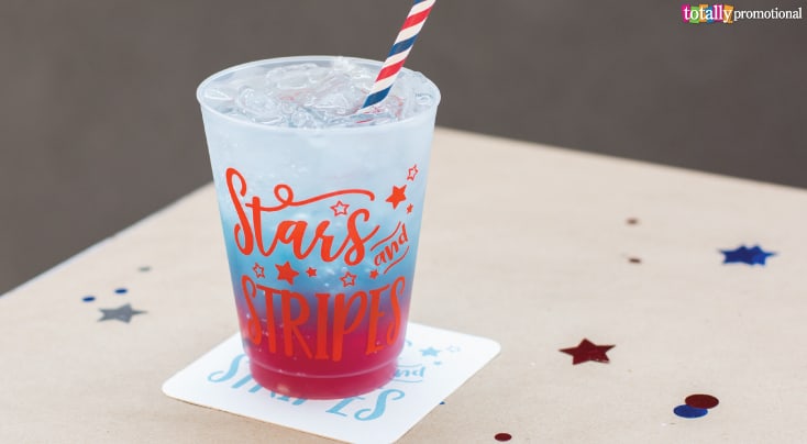 Americana firecracker drink in frosted cups