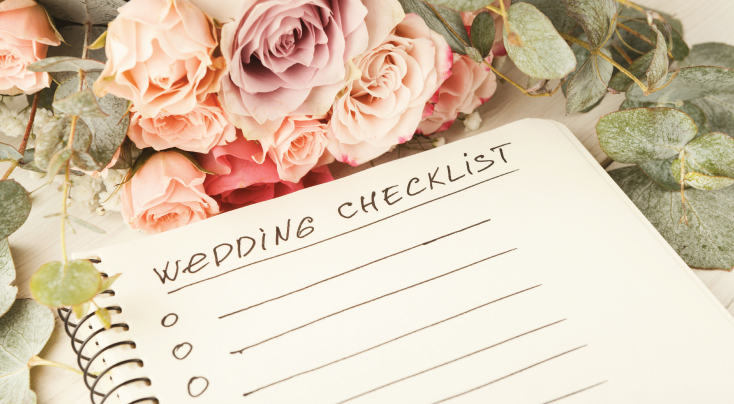 pretty wedding checklist notebook