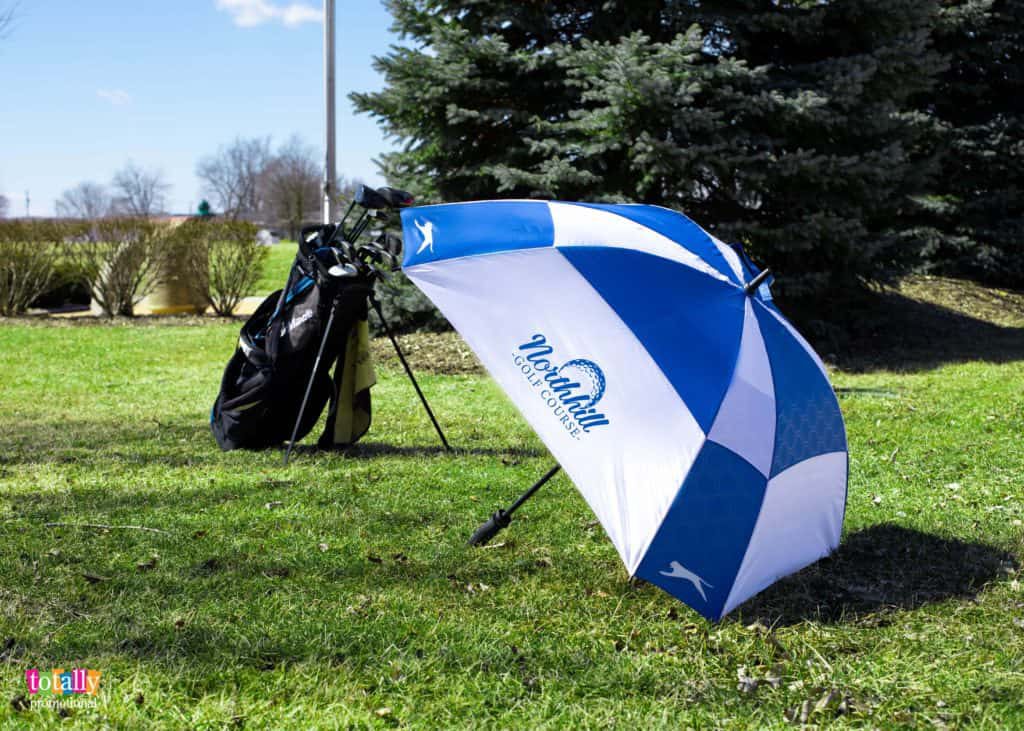 custom golf course umbrella