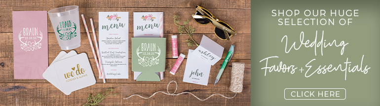 shop our huge selection of wedding favors and essentials