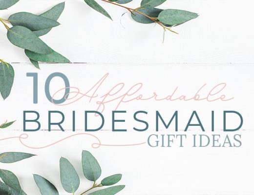 10 affordable bridesmaid gift ideas graphic