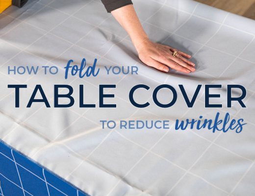 How to fold your table cover to minimize wrinkles