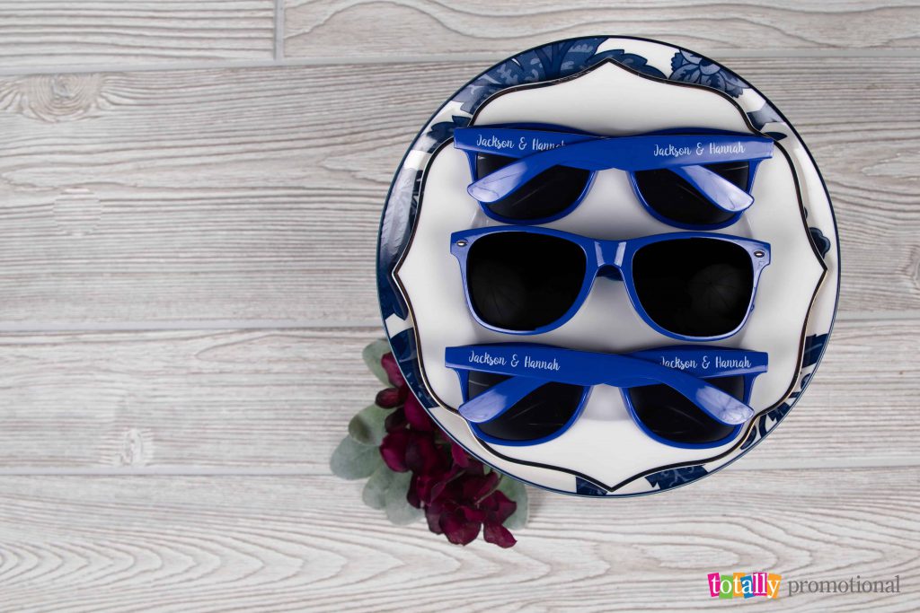 classic blue wedding sunglasses