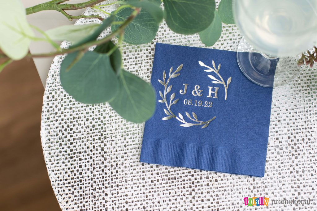 Personalized wedding cocktail napkins