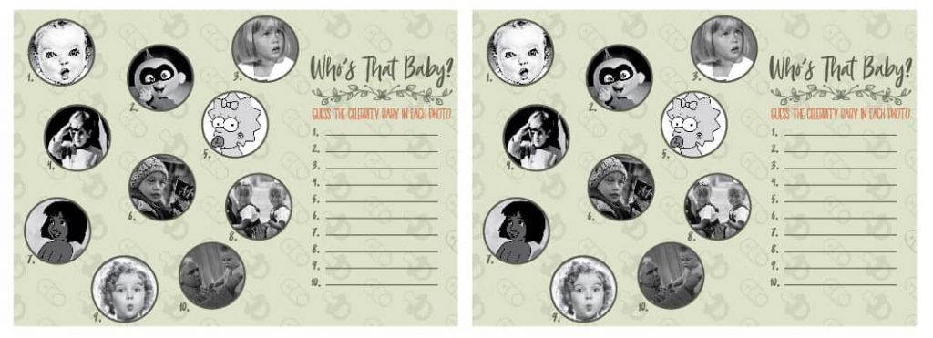 whos that baby printable