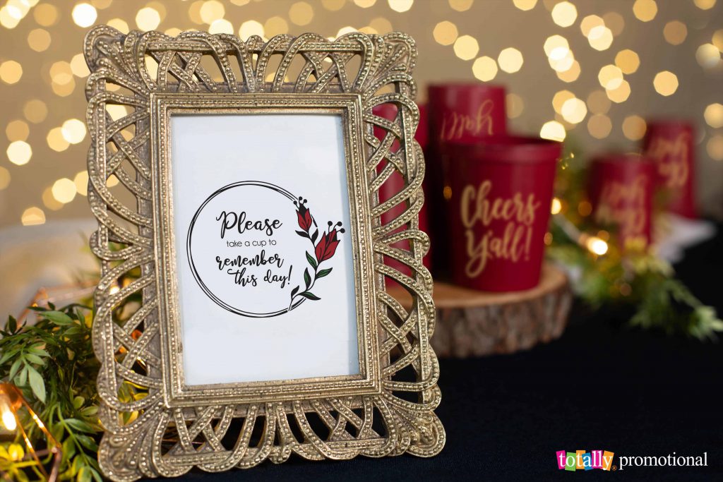 please take a cup wedding favor sign