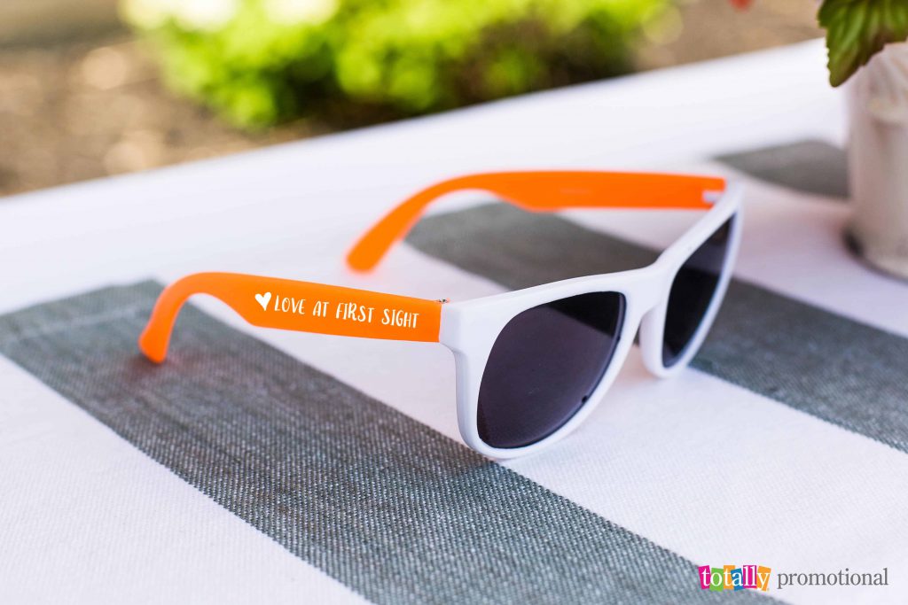 personalized wedding sunglasses with cute phrase