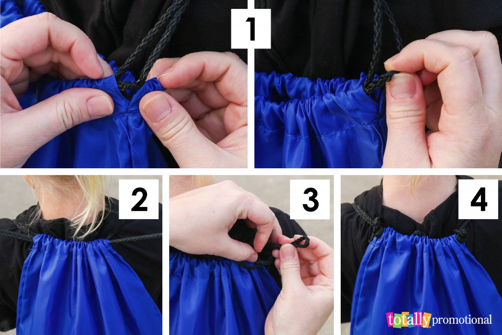 how to adjust drawstring bags