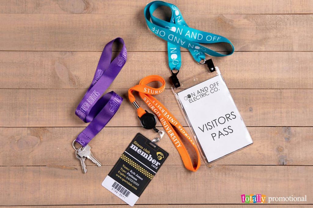collection of lanyards with various attachment types