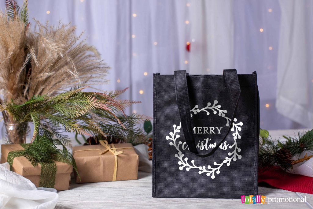 personalized holiday gift and tote bags
