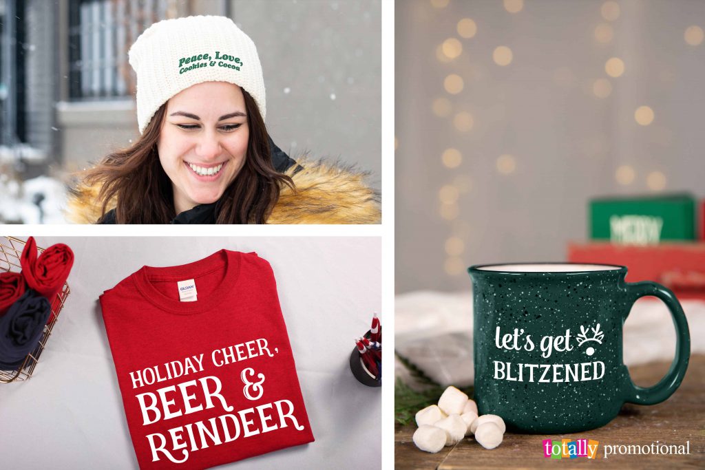 holiday sayings on custom printed items