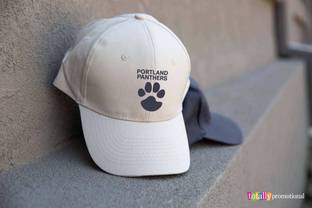 promotional hat with custom school logo