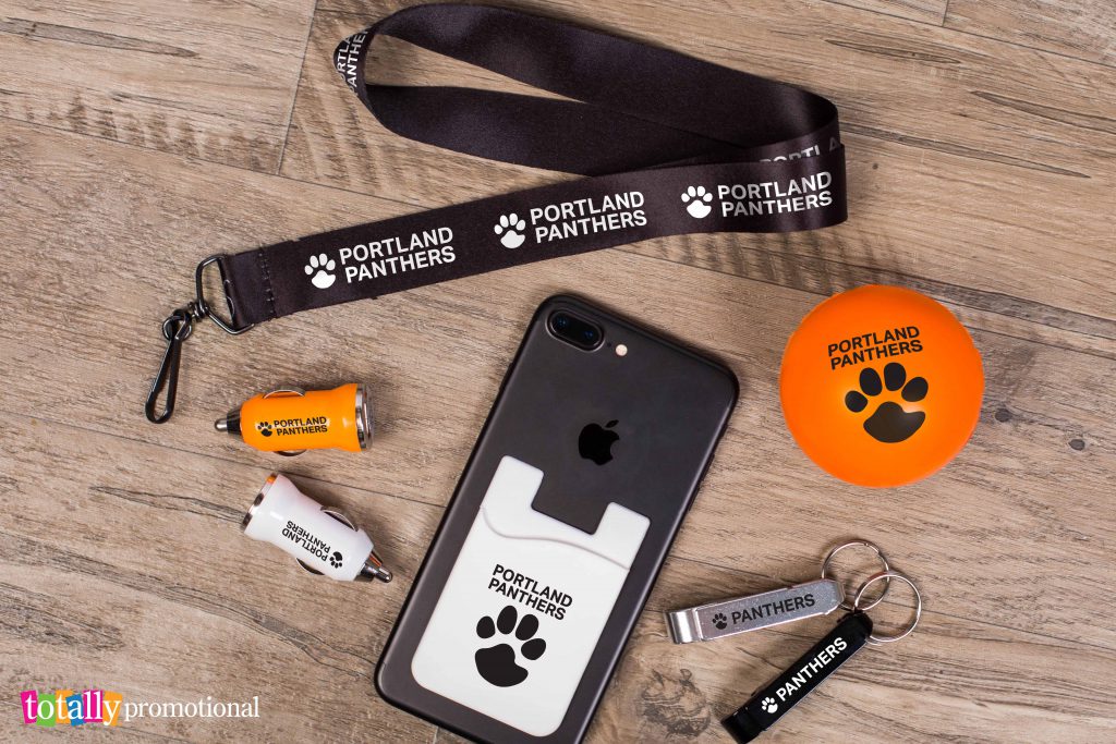 promotional items with school logo and mascot