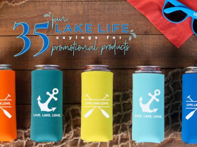 35 fun lake sayings for promotional products