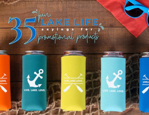 35 fun lake sayings for promotional products