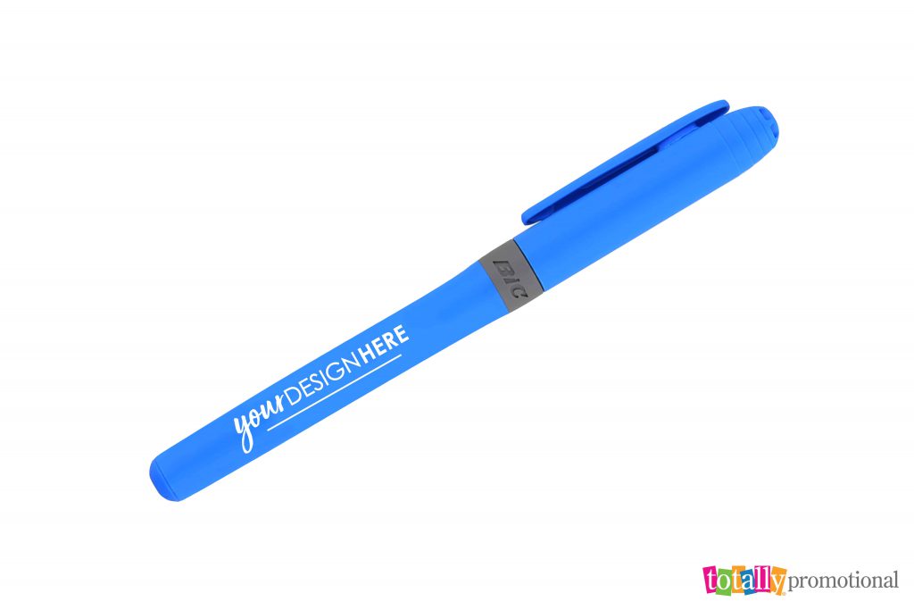 custom blue bic brite liner grip highlighter