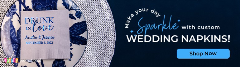 make your day sparkle with custom wedding napkins