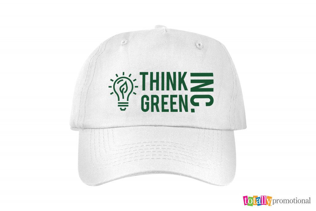 customized white hat with business logo