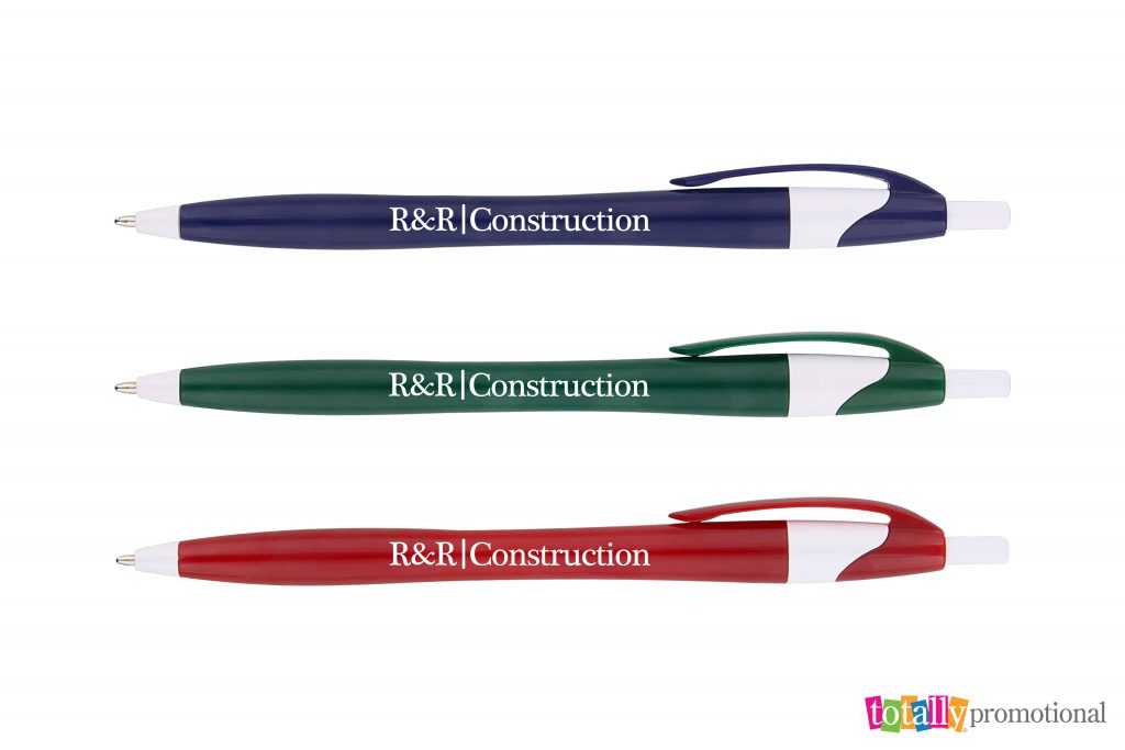 custom pens with construction logo