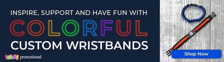 inspire, support and have fun with colorful custom wristbands