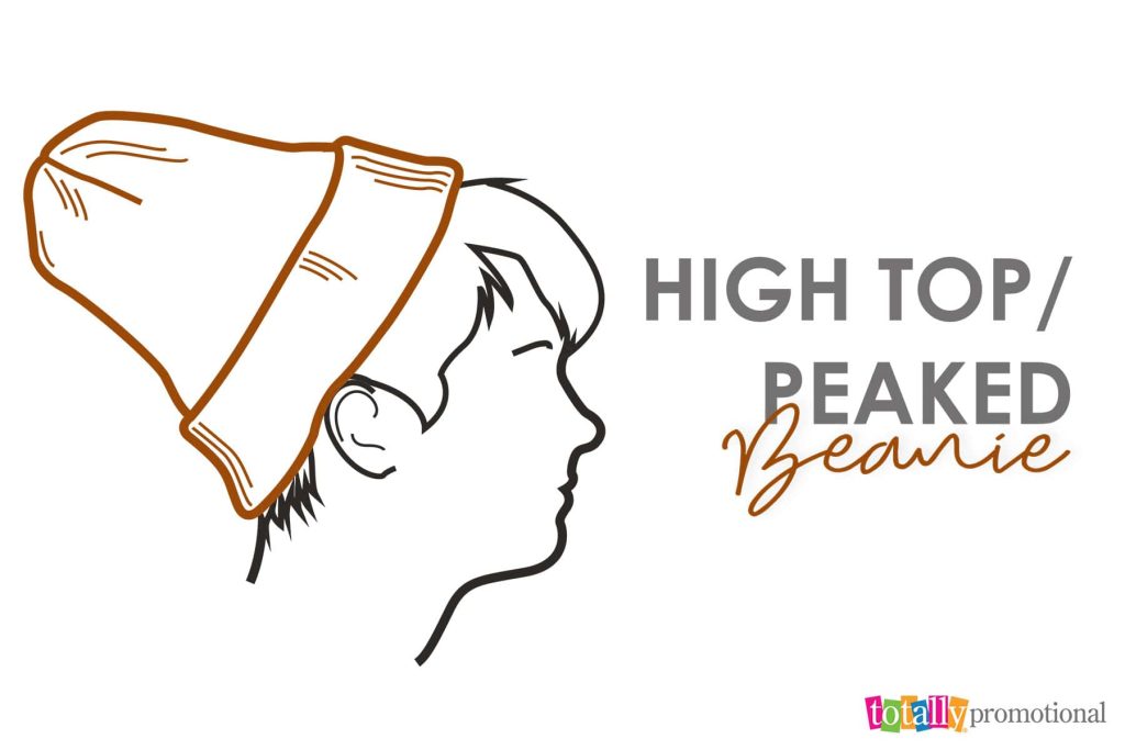 high top/peaked beanie graphic