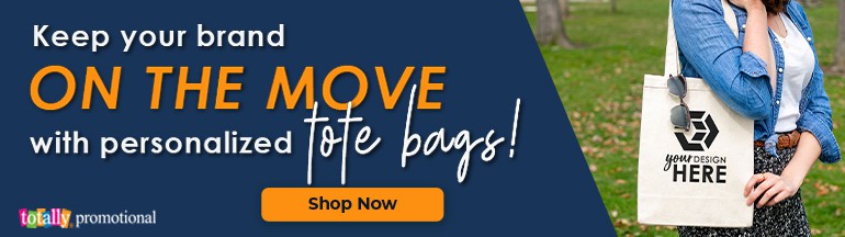 keep your brand on the move with personalized tote bags