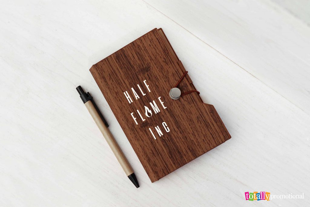 personalized hard-cover notebook with pen