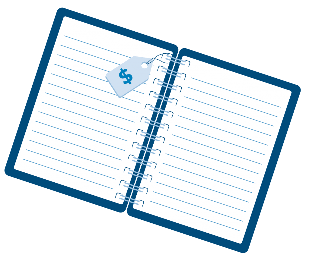 features of a notebook graphic