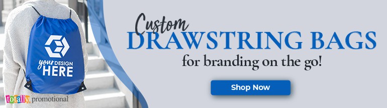 custom drawstring bags for branding on the go!