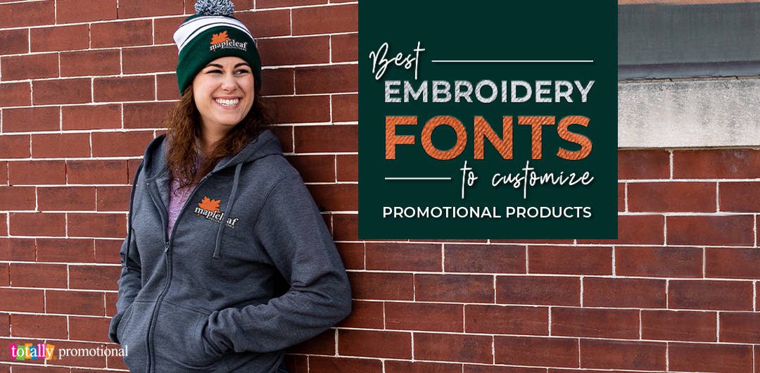 Best embroidery fonts to customize promotional products