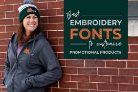 Best embroidery fonts to customize promotional products