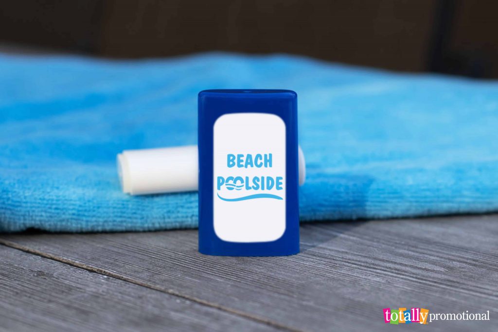customized sunscreen with a beach towel