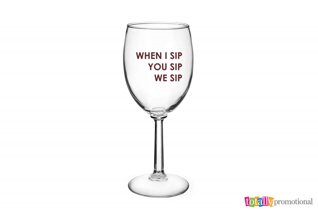 custom wine glass with wine saying