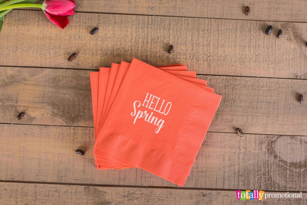 customized napkins for the spring