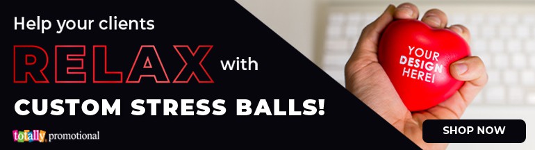 Help your clients relax with custom stress balls!