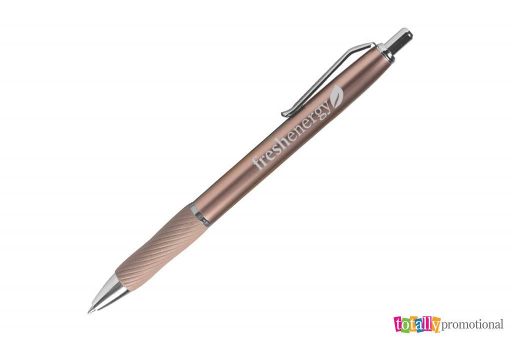 sharpie s-gel champagne barrel engraved pen with company logo