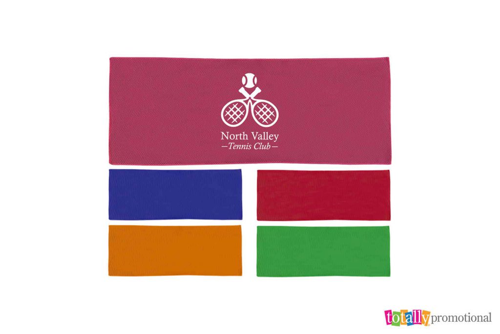 customized sports cooling towels with a custom logo