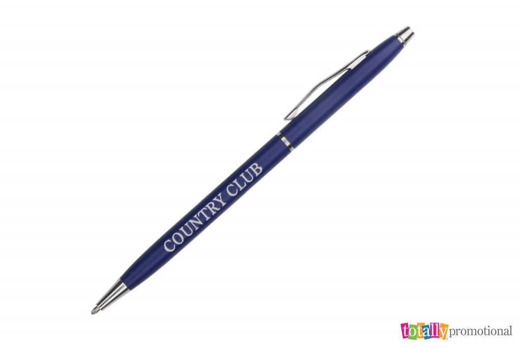 personalized tank deluxe silver pen engraved with country club logo